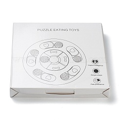 Ppパズルフィーダーおもちゃ  犬用ボウル用品用  フラットラウンド  ミディアムターコイズ  240x30mm  梱包箱：252x248x37mm&nbsp;AJEW-A004-01C