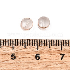 シリコン製ピアスキャッチ  真鍮パーツ  半円  ローズゴールド  5x4.5mm  穴：0.5mm&nbsp;SIL-H007-02C-RG