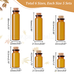 30 Sets 6 Styles Glass Bead Containers&nbsp;AJEW-GA0006-61A