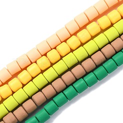 樹脂粘土ビーズ連売り  コラム  ミックスカラー  5~7x6mm  穴：1.5~2mm  約61~69個/連  15.74インチ&nbsp;CLAY-T001-C