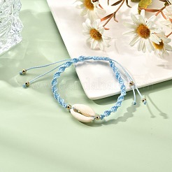 Adjustable Polyester Braided Bead Bracelet for Teen Girl Women&nbsp;BJEW-JB06878