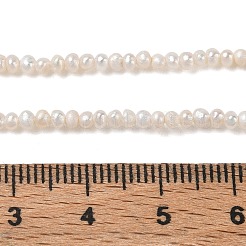 天然養殖淡水パールビーズ連売り  グレード2a++  ポテト  ベージュ  1.8~2.2mm  穴：0.3mm  約181個/連  14.45''（36.7センチメートル）&nbsp;PA-CBAC463-22