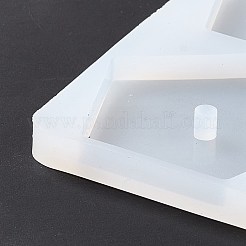 シリコンモールドを作るDIY回転香りのキャンドル  五角形  ホワイト  9.2x19.5x0.7cm  穴：4mm  内径：4.3x4.6のCM&nbsp;DIY-E055-37