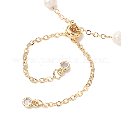 Natural Cultured Freshwater Pearl Potato Bead with Brass Cable Chain Slider Bracelet Making&nbsp;AJEW-JB01576