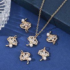SHEGRACE Brass Pave Clear Cubic Zirconia Pendants&nbsp;XGRQ4D932-667G