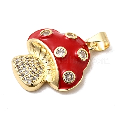 Brass Micro Pave Cubic Zirconia Pendants&nbsp;KK-A266-41A-G