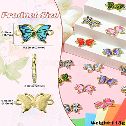50Pcs 10 Colors Alloy Enamel Connector Charms&nbsp;ENAM-CJ0005-77