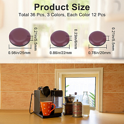 36Pcs 3 Styles Teflon & Rubber & EVA & Oil Glue Self-adhesive Furniture Protection Pads&nbsp;AJEW-CN0002-94C