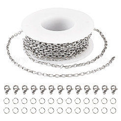 5M 304 Stainless Steel Rectangle Link Chains&nbsp;CHS-TA0001-55