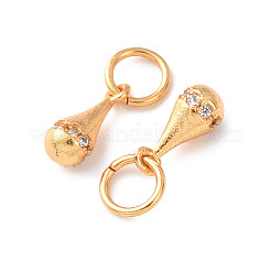 Brass Micro Pave Cubic Zirconia Charms&nbsp;KK-C157-42G