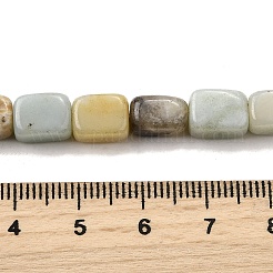 天然フラワーアマゾナイトビーズ連売り  直方体の  7.5~9.5x6~7x6~7mm  穴：1.2mm  約44個/連  14.96~15.35''（38~39センチメートル）&nbsp;G-F791-C06