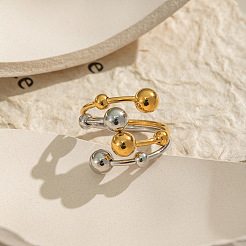 Adjustable 304 Stainless Steel Cuff Open Rings for Women&nbsp;JL6559