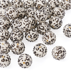 30Pcs Round Resin Rhinestone Beads&nbsp;OACR-TA0004-28A
