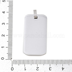 304ステンレスペンダント  長方形チャーム  空白タグのスタンプ  ステンレス鋼色  35x18x3mm  穴：6x3.5mm&nbsp;SA-CBAB99D-03P