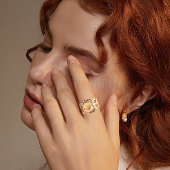 真鍮フィリグリーリングシャンク  パッドリングベースパーツ  調整可能  ゴールデン·ステンレス鋼色  サイズ7（17mm）  トレイ：8mm  2色  10個/カラー  20個/箱&nbsp;KK-AR0001-61