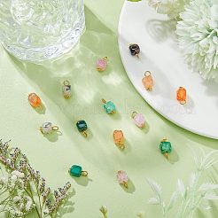 100Pcs 5 Colors Natural Agate Pendants&nbsp;FIND-FH0005-15