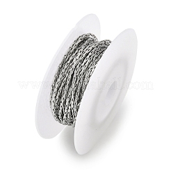 304ステンレススチールボストンリンクチェーン  ハンダ付け  スプールで  ステンレス鋼色  3x1.2x1.2mm&nbsp;CHS-G050-08P