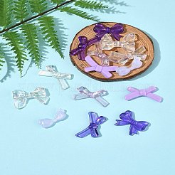 70 個 7 スタイル不透明 & 透明アクリルビーズ  蝶結び  ミックスカラー  13.5~24.5x29~34.5x5.5~6.5mm  穴：1.6~1.8mm  10個/スタイル&nbsp;MACR-FS0002-15