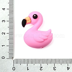 3次元シリコン焦点ビーズ  フラミンゴの形  パールピンク  28x22x14.5mm  穴：2.5mm&nbsp;SL-CBAE51E-04