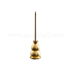 合金香炉  ひょうたん香ホルダー  ホームオフィス茶屋禅仏教用品  ゴールドカラー  15x21mm&nbsp;PW-WGDD2DA-01