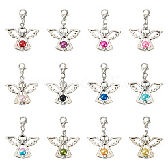36Pcs 12 Colors Alloy Angel Pendant Decorations&nbsp;FIND-TA0001-92