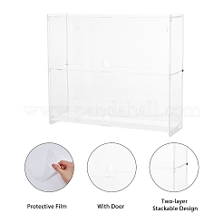 2-Tier Transparent Plastic Action Figures Display Cases&nbsp;ODIS-WH0329-61