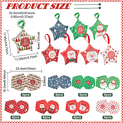 32 Sets 8 Styles Christmas Theme Star Shaped Foldable Paper Candy Boxes&nbsp;CON-BC0006-97