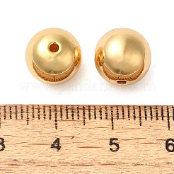 真鍮ビーズ  カドミウムフリー＆ニッケルフリー＆鉛フリー  ラウンド  18KGP本金メッキ  10mm  穴：1.8mm&nbsp;KK-Z062-01G-09