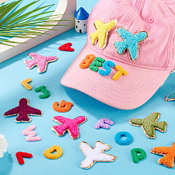 76Pcs 2 Sets 2 Styles Polyester Clothing Patches&nbsp;PATC-TA0001-42