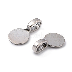 Tibetan Style Alloy Glue On Flat Pad Pendant Bails&nbsp;TIBEP-1124-AS-FF