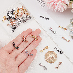32Pcs 4 Colors 304 Stainless Steel Double Lobster Claw Clasps&nbsp;STAS-CP0001-03