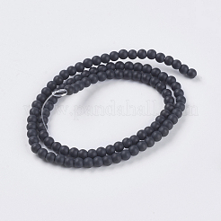 Synthetic Black Stone Beads Strands&nbsp;G-G508-6