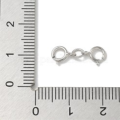 スターリングシルバーのダブル引き輪925個  プラチナ  16x6x1mm&nbsp;STER-R003-07P