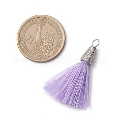 5Pcs 5 Colors Handmade Polycotton(Polyester Cotton) Tassel Pendants&nbsp;PALLOY-JF04470