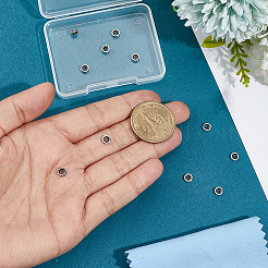 レトロ16スターリングシルバースペーサービーズ925個  フラットラウンド  アンティークシルバー  4.8x2mm  穴：1.8mm&nbsp;STER-PH0004-78
