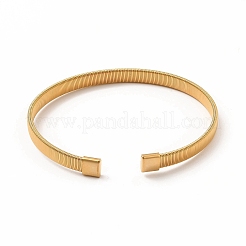 304 Stainless Steel Flat Snake Chains Shape Open Cuff Bangle for Women&nbsp;BJEW-C033-03G