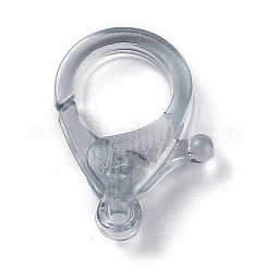 透明なプラスチック製のカニカン  ライトグレー  26x19x6mm  穴：2mm&nbsp;KY-H005-A04