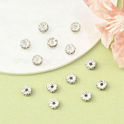 Brass Rhinestone Spacer Beads&nbsp;RB-A014-L5mm-01S
