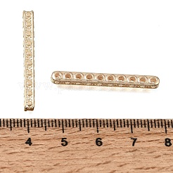 真鍮のスペーサーバー  長方形  18KGP本金メッキ  32x3x3mm  穴：1.5mm&nbsp;KK-N290-28G