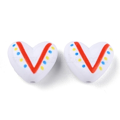 Printed Opaque Acrylic Beads&nbsp;OACR-K005-09