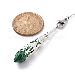 Synthetic Malachite Pointed Dowsing Pendulums&nbsp;PALLOY-JF01947-01