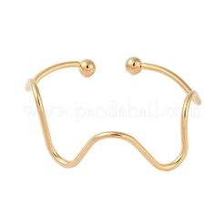 Ion Plating(IP) 304 Stainless Steel Irregular Circle Open Cuff Bangles&nbsp;STAS-S125-09G