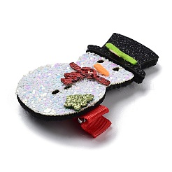 Christmas Theme Cloth Felt Fabric Alligator Hair Clip&nbsp;OHAR-R100-01A