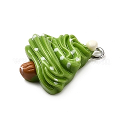 Christmas Opaque Resin Pendants&nbsp;CRES-D314-02P-05