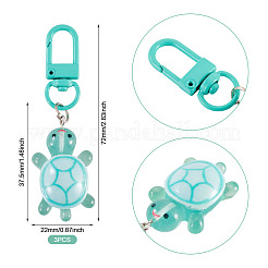 3Pcs Resin Tortoise Pendant Decorations&nbsp;HJEW-TA0001-39I