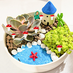 100Pcs Plastic Plant Mini Miniatures Artificial Mushroom&nbsp;AJEW-CA0003-71