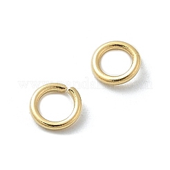 304ステンレススチール丸カン  オープン丸カン  ゴールドカラー  4x0.7mm  21ゲージ  内径：2.6mm&nbsp;STAS-D448-096G-4mm