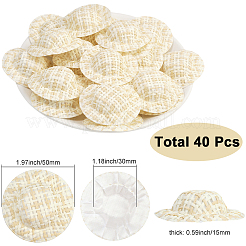 布製人形用帽子40個  フラットラウンド  モカシン  50x15mm  内径：30mm&nbsp;AJEW-SC0031-31B