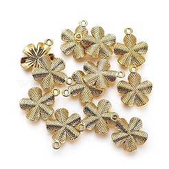 合金のチベット風チャーム  花  アンティーク黄金  鉛フリー＆カドミウムフリー  23x20x4mm  穴：2mm&nbsp;GLF10734Y