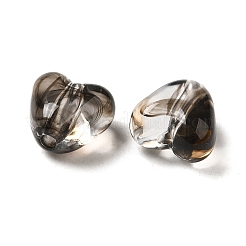 透明なアクリルビーズ  ハート  ブラック  9.6x10.5x7mm  穴：1.8mm  約1120個/500g&nbsp;OACR-A021-11B